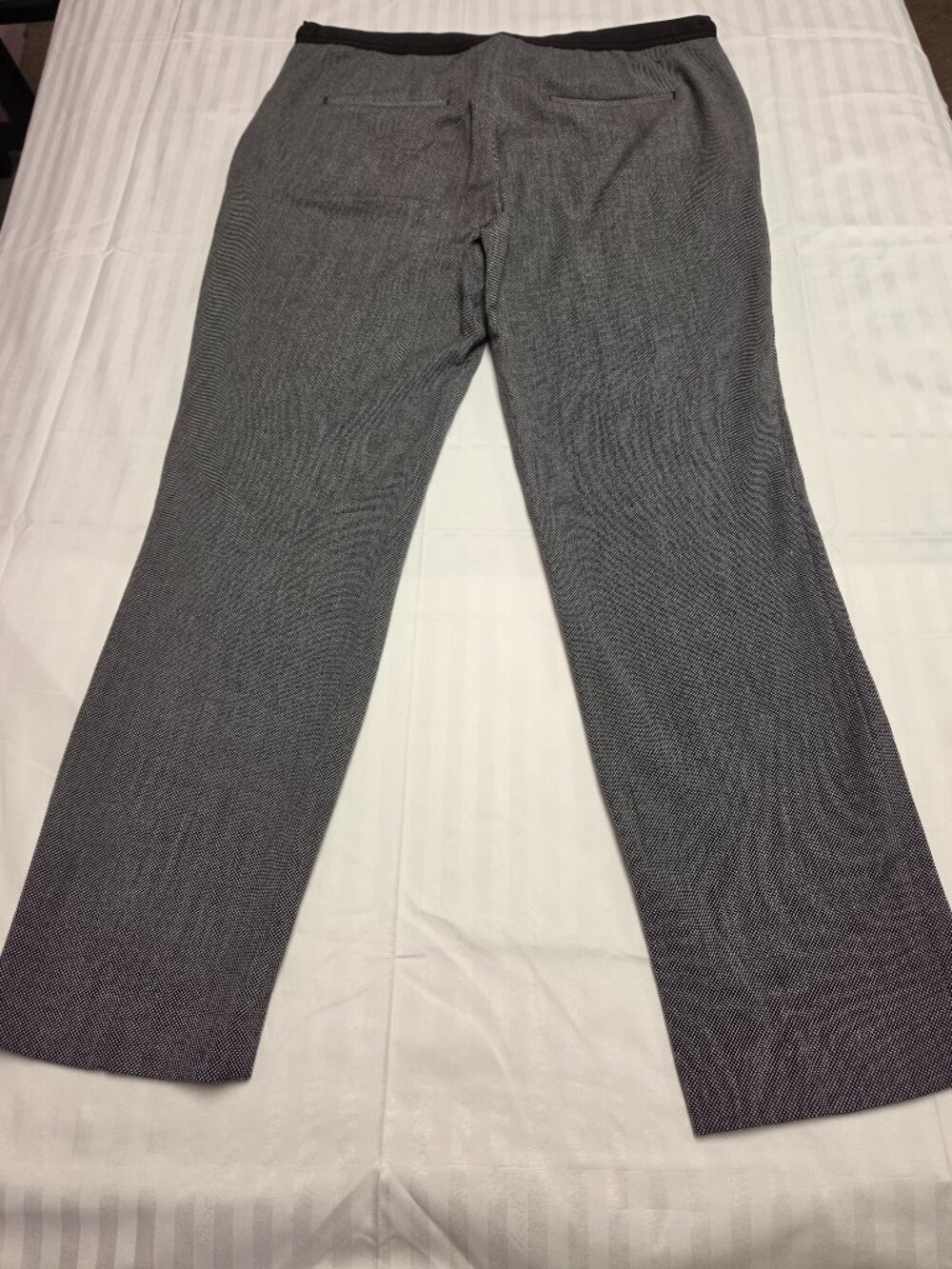 ZARA Women's Dark Grey Slacks Dress Pants w/ Slit Ankles Sz XL